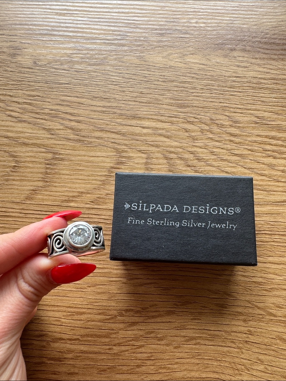Silpada Sterling Silver Ring with Clear Stone